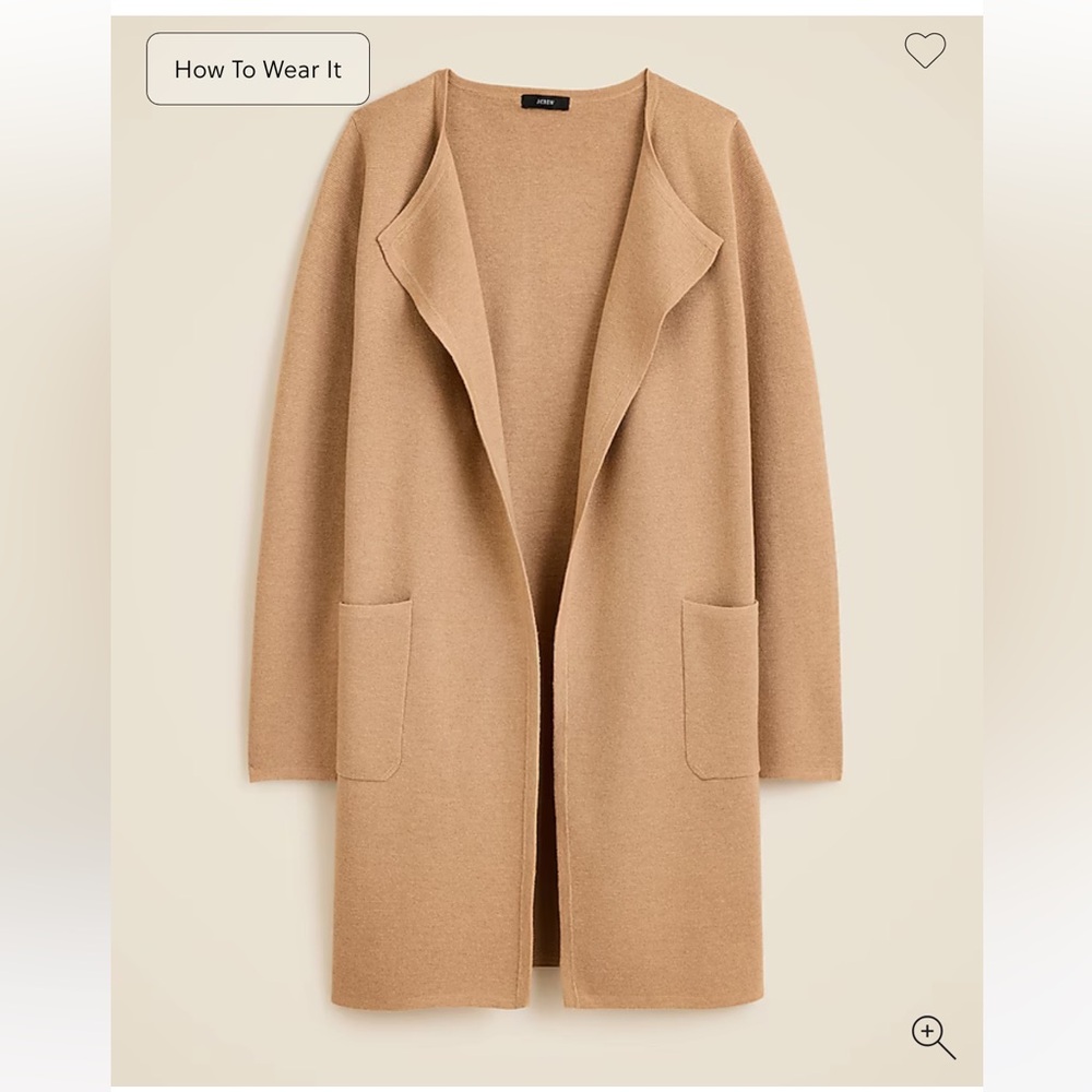 J.Crew Juliette collarless sweater-blazer